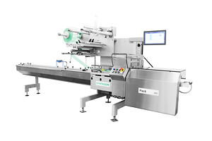 Syntegon hat die Pack 202 auf den Markt gebracht – den Nachfolger der Pack 201. Die Maschine ist eine vollautomatisierte, horizontale Schlauchbeutelmaschine für niedrige bis mittlere Geschwindigkeiten.