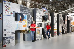 Ein Fotomotiv der drupa von 2016, die dieses Jahr online als virtual.drupa stattfinden wird.