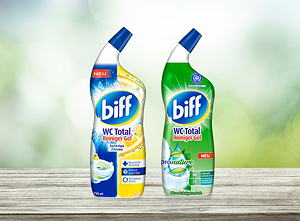 Das neue Design der Flaschen für WC-Reiniger von Henkel wird weltweit umgesetzt.