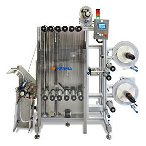 Um nahezu kontinuierlich produzieren zu können, lässt sich die 132M HC mit einem EasySplicer ausrüsten, der einen praktisch unterbrechungsfreien Wechsel der Etikettenrollen ermöglicht.