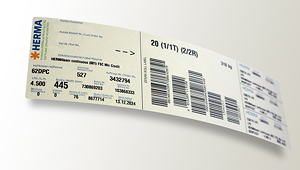Die branchenweit standardisierten EPSMA-Labels für den Versand von Haftmaterialrollen hat HERMA jetzt komplett umgestellt auf Etiketten aus 100prozentigem Recyclingpapier – derzeit über eine Millionen Roll-Labels pro Jahr.