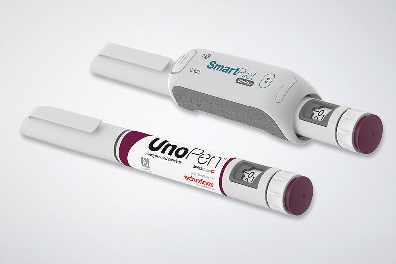 Die Kombination aus dem NFC-Label von Schreiner MediPharm zusammen mit dem UnoPen™ und SmartPilot™ von Ypsomed trägt zur Patientensicherheit bei.