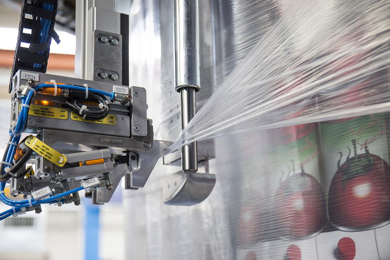 Die End-of-Line-Lösungen von Robopac ermöglichen im Bereich der Verpackungsmaschinen Materialeinsparung von bis zu 50 Prozent.