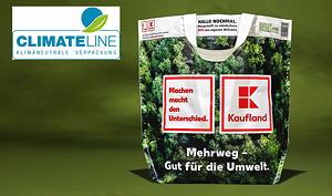 80 Prozent Altfolie aus eigenen Filialen, kurze Transportwege und Ausgleich der nicht vermeidbaren Emissionen durch ein Klimaschutzprojekt zeichnen die Kaufland-Mehrwegtasche aus.