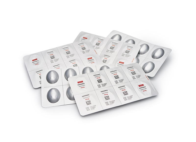 The variable data printer VDP 827 built by Hapa is capable of serializing or coding any part of the blister foil inline. It also supports all the standard symbologies and barcodes.