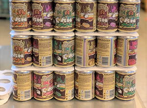 Gripped cans waiting to get gripped.