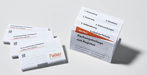 Die benötigten Informationen sind dank des Registers schnell gefunden, und durch das kompakte Format ist die Packungsbeilage ganz einfach wieder in der Originalverpackung verstaut.