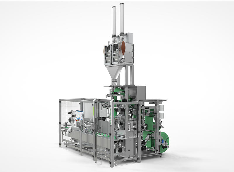 Alle Stationen der PMX sind dafür konzipiert, recyclebare Packstoffe und Ventile aus Mono-Materialien wie Polypropylene oder Polyethylene zu verarbeiten.