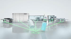 Anhand der bewährten Füll- und Verschließmaschine ALF 5000 läßt sich auf der interpack von den neuen smarten Funktionen von Syntegon ein Bild machen.